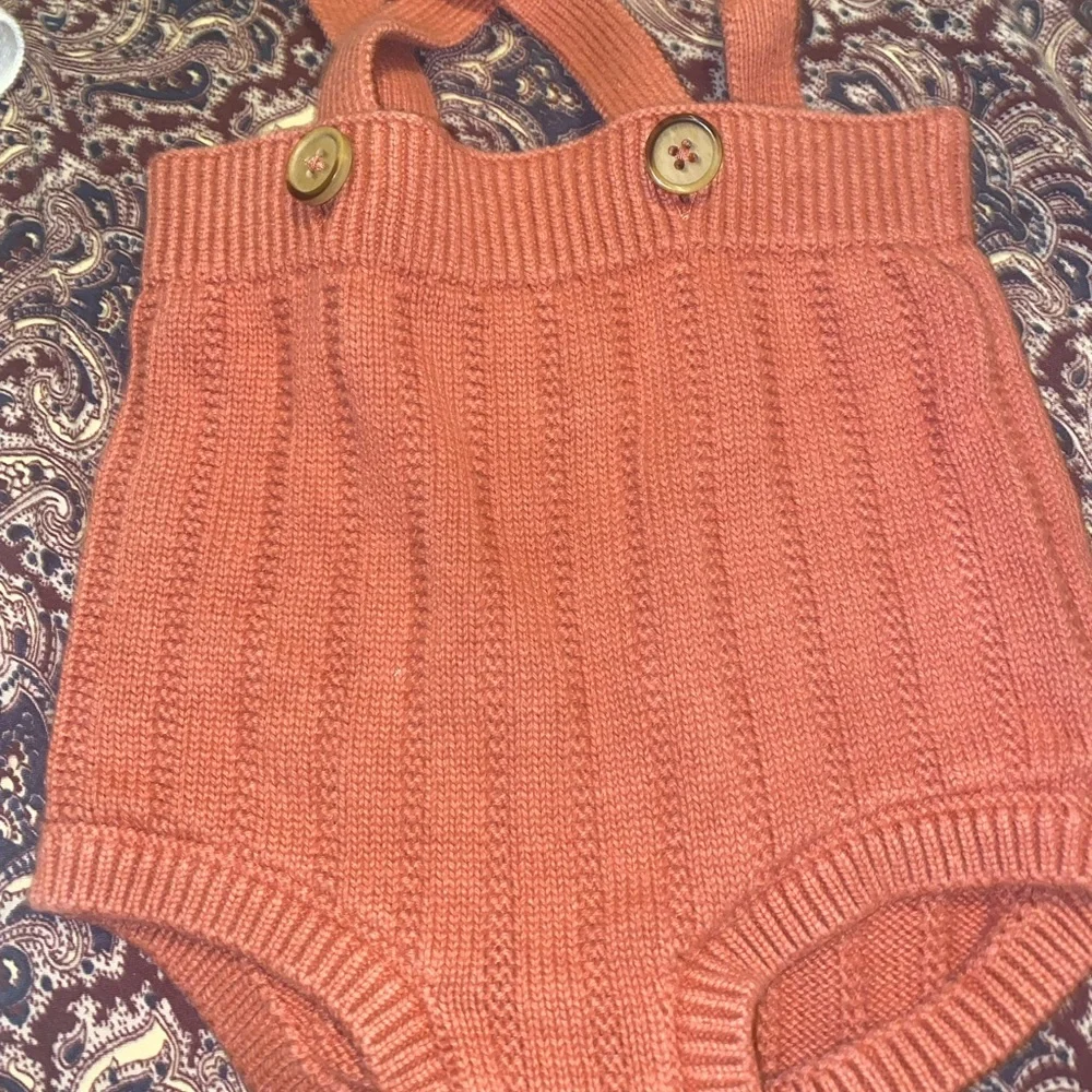 Cat & Jack Red Heart and Orange Knit Diaper Covers